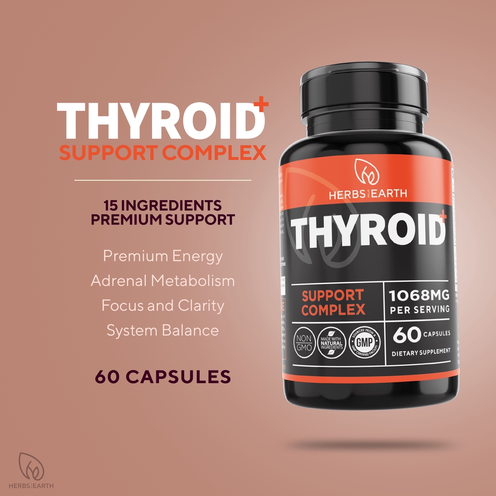 Thyroid + Support Supplement Premium Energy, Adrenal, Metabolism, Focus