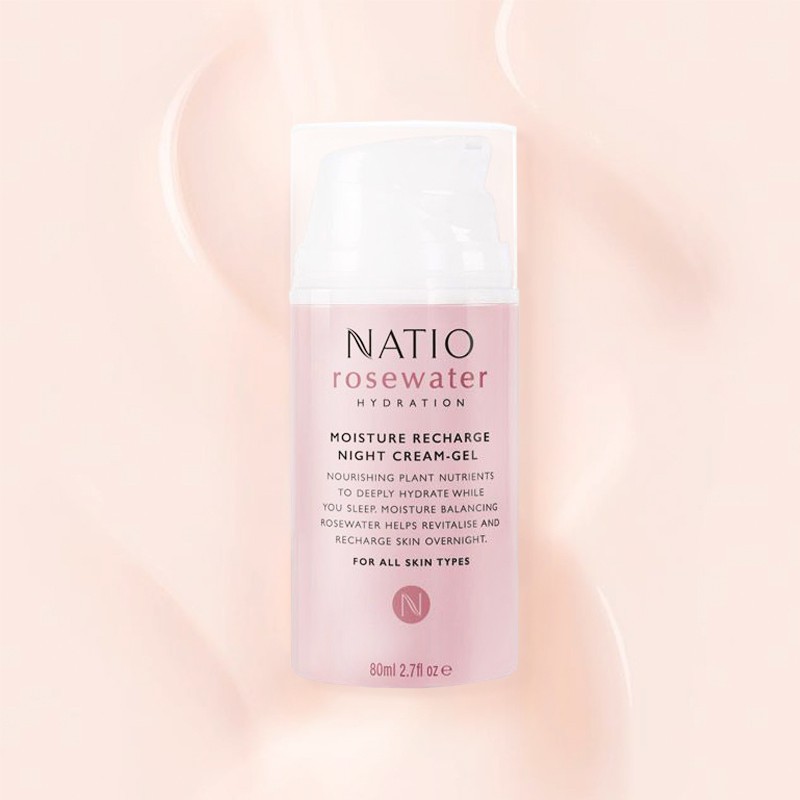 natio rosewater night cream
