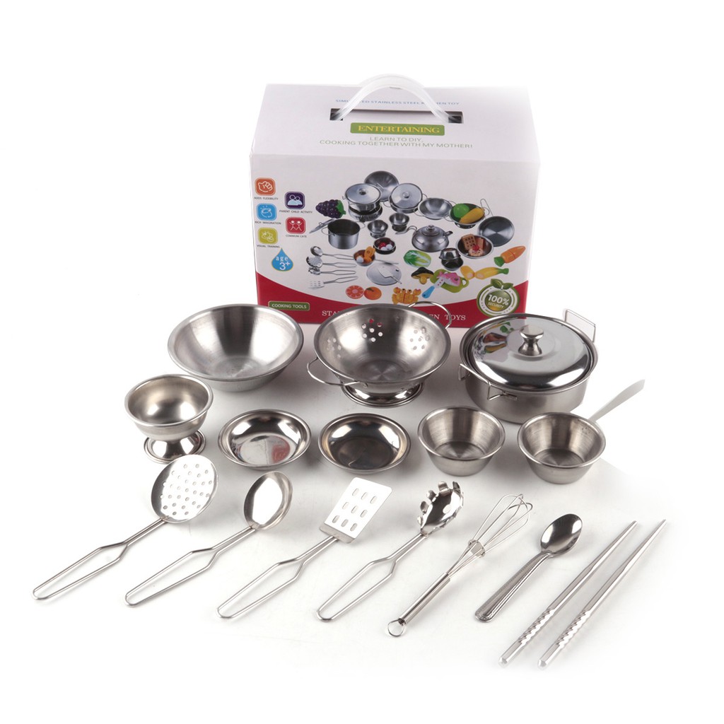 stainless steel miniature kitchen set