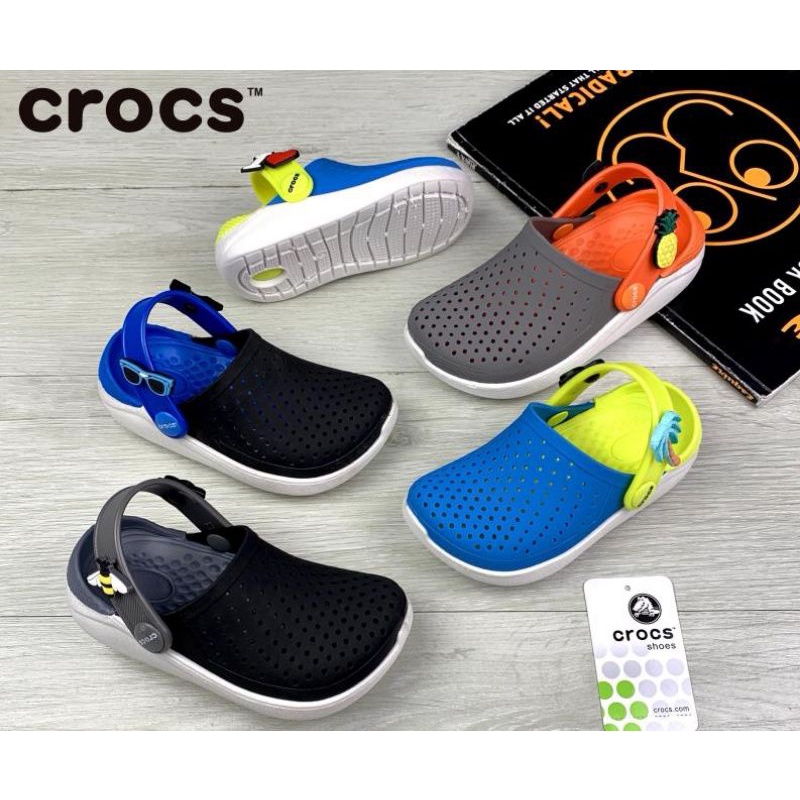 Crocs LiteRide clog for kids soft slip ons w/Jibbitz Shopee Philippines