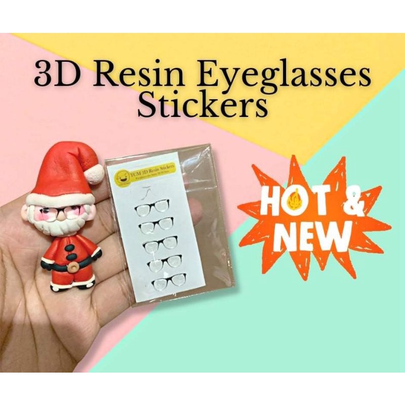 3D Resin Eyeglasses stickers Chibi eyeglass Chibi glasses 3D
