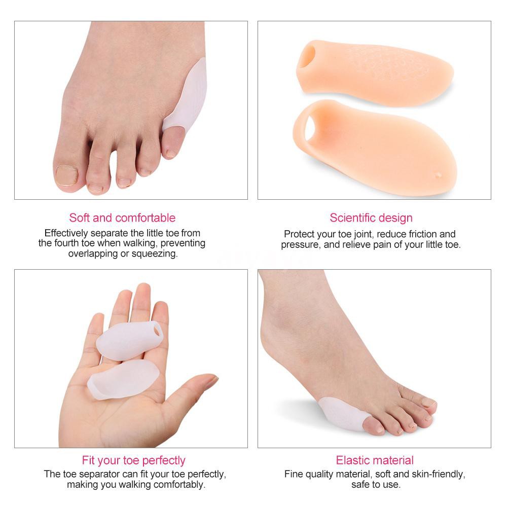 Aiyaya 1 Pair Little Toe Straightener Separator Pinky Toe