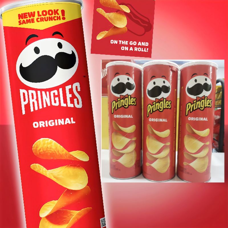 PACK OF 3 - Pringles Potato Chips Original 149g, Famous Chips, Lays ...