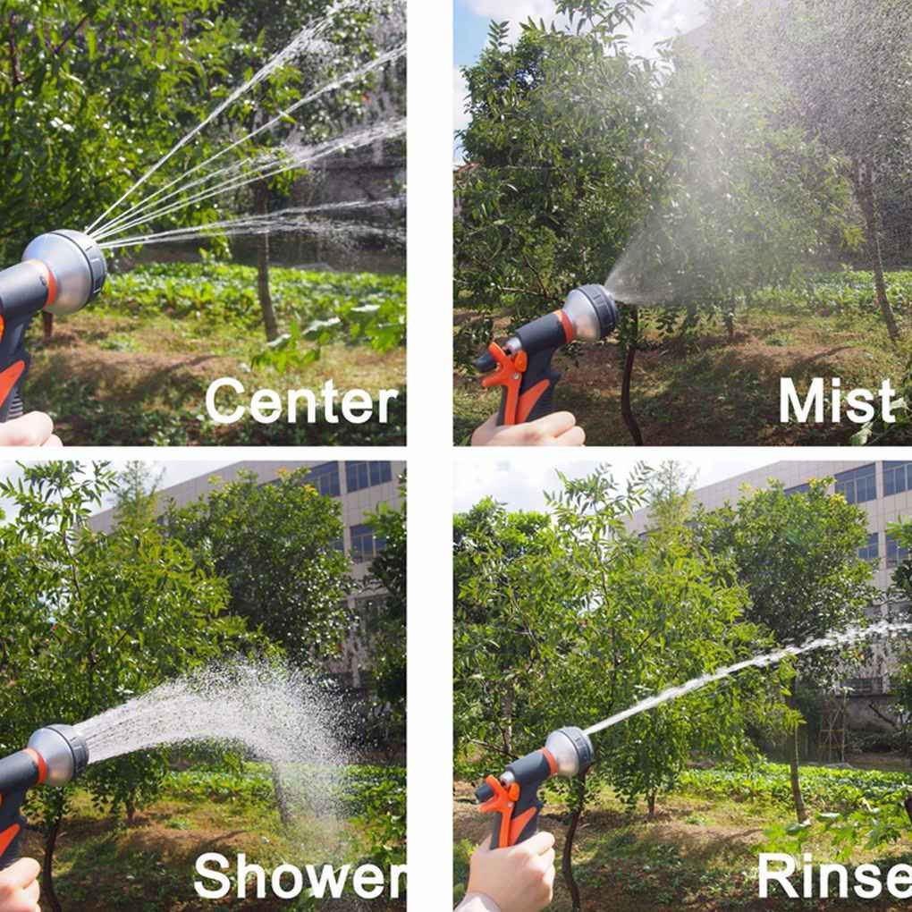 8 Patterns High Pressure Spray Water For Watering Car Garden Hose Spray Nozzle 