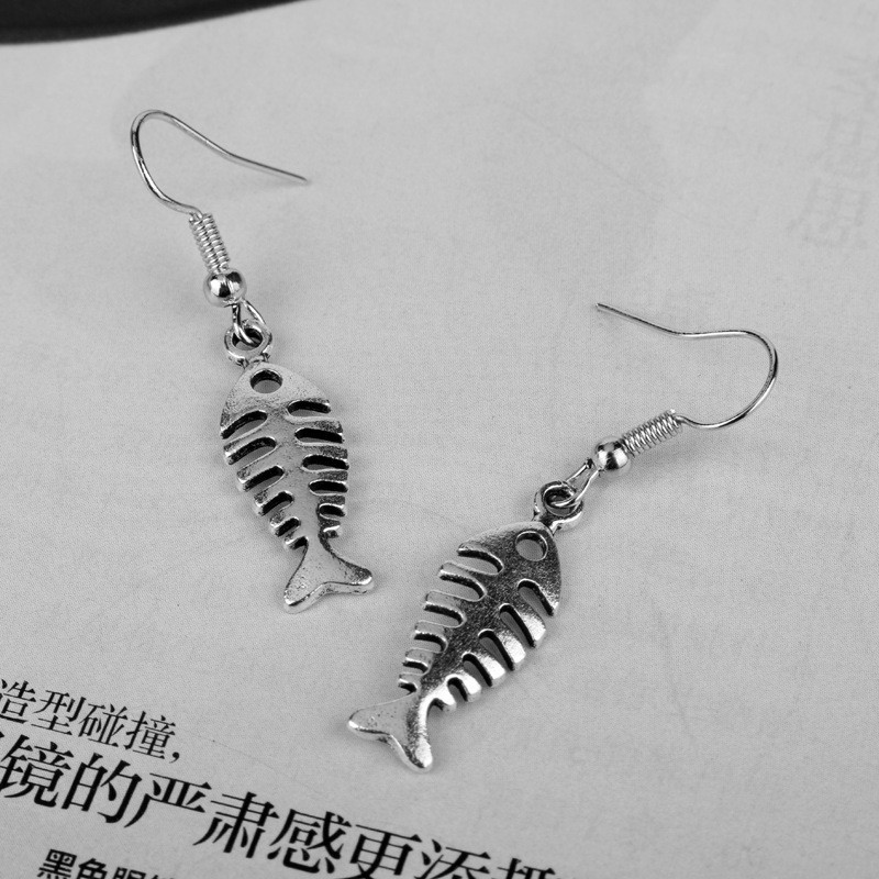 Personality Fish Bone Shape Ear Hook Eardrop Women Earrings Shopee Philippines