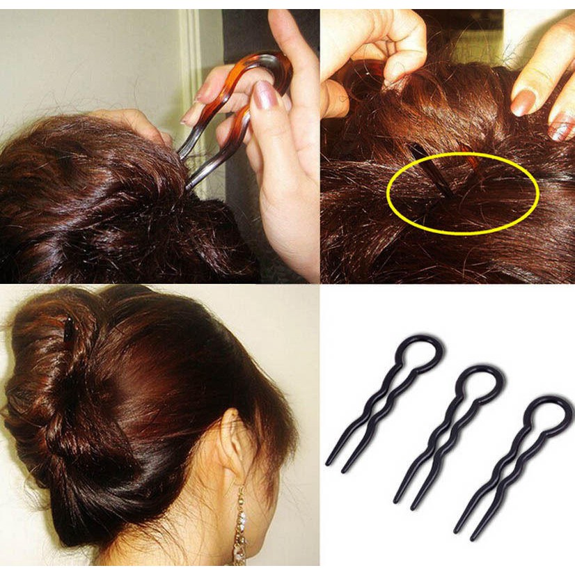 Simple U Shaped Hair Waved Pins Hairpins Girls Hair Care Shopee