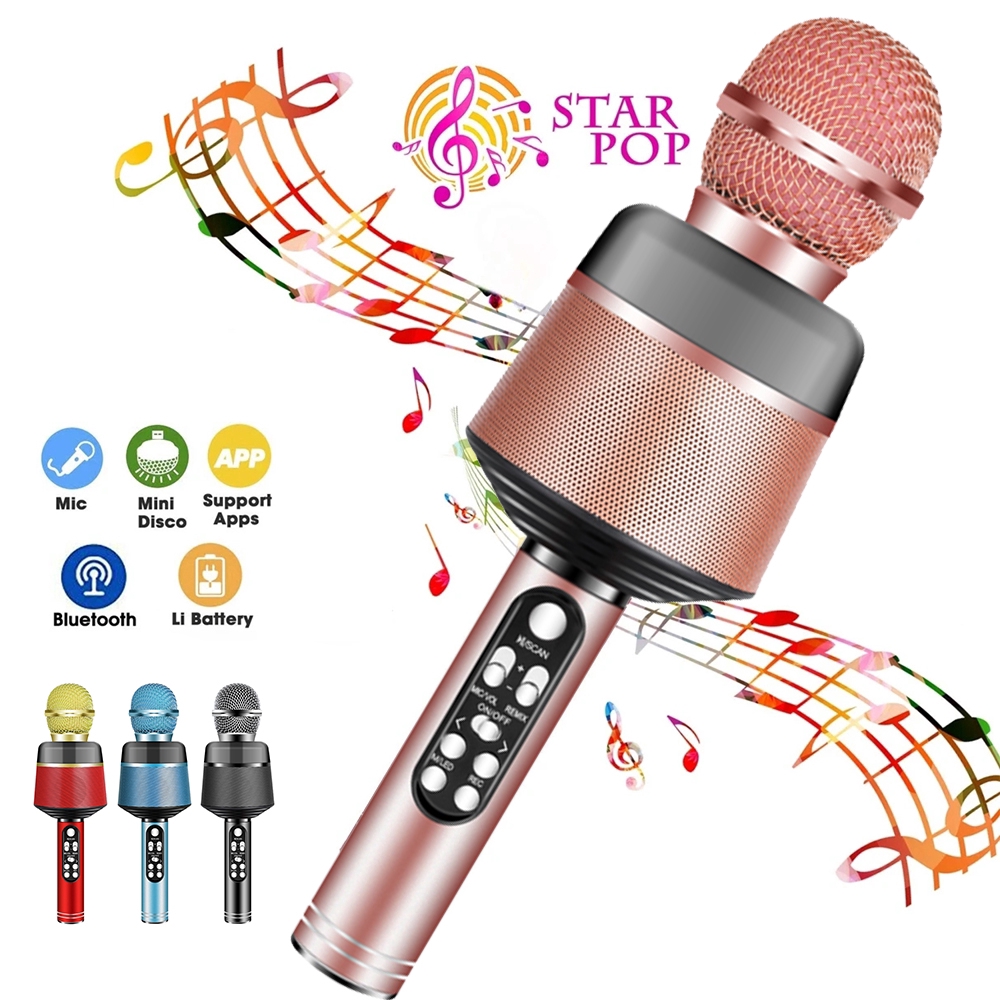 karaoke microphone wireless with bluetooth speaker