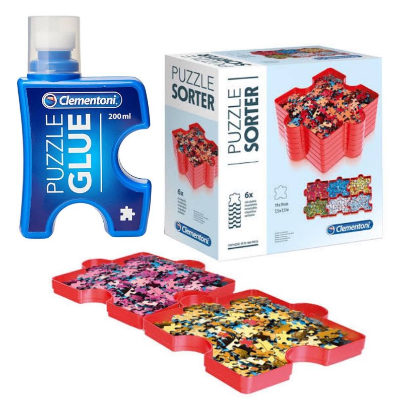 Clementoni Glue / Stackable Puzzle Sorter Set of 6 trays Shopee