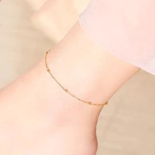 solid rose gold anklet