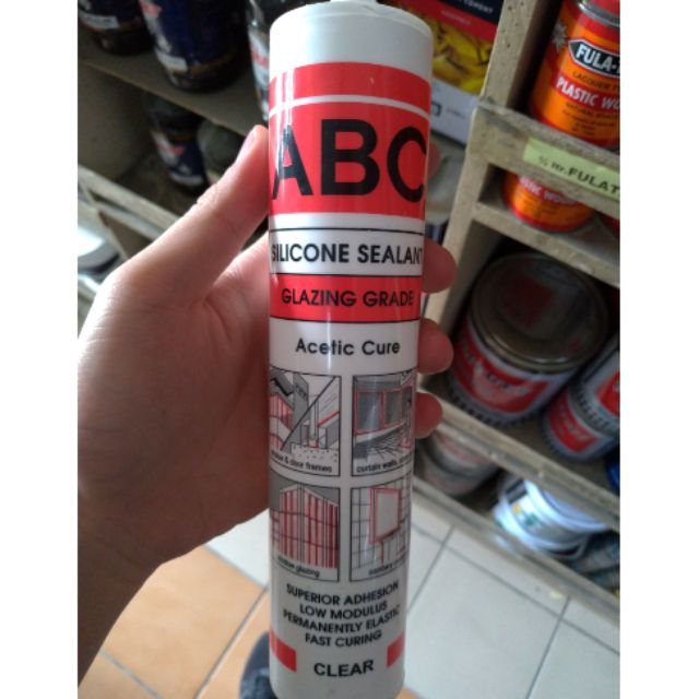 Abc Silicone Sealant Glazing Grade Acetic Cure Clear 300ml For Aquarium For Window And Door 