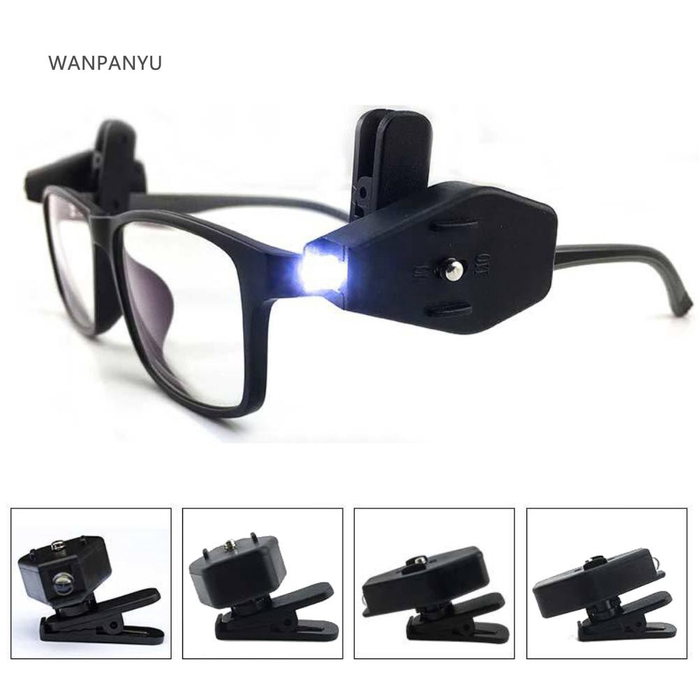 1Pc Clip On Eyeglass Light Flexible Book Reading Work LED Lamp For Eye Glasses