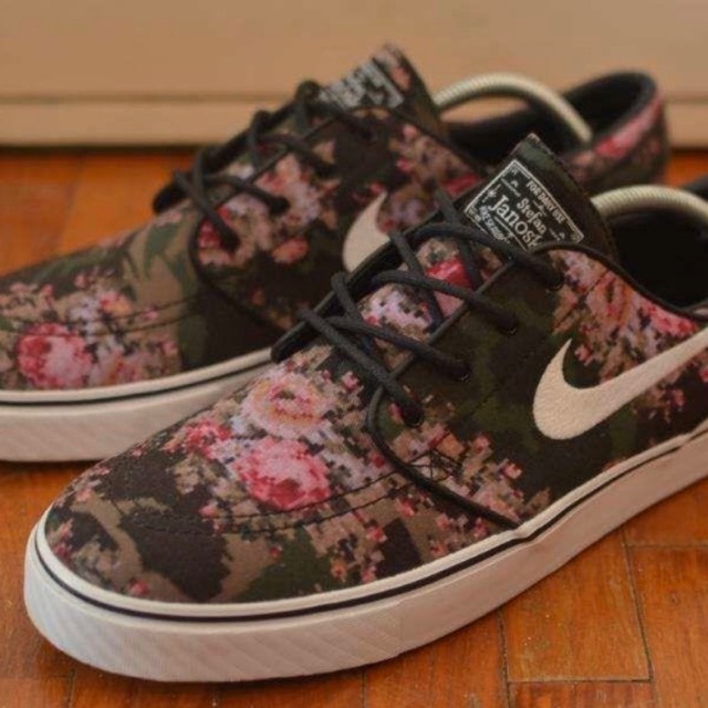pink floral janoski