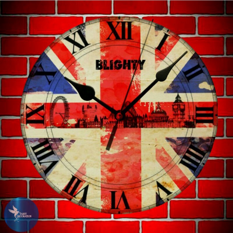 Flag Wall Clock Wooden Wall Clock Shopee Philippines