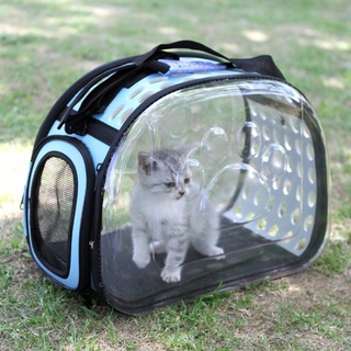 Pet Dog Cat Fashionable Transparent Carrier Portable Outdoor Bag
