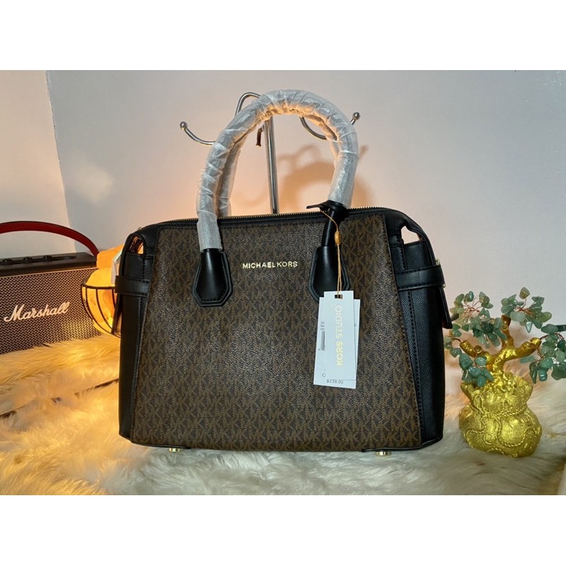 Michael Kors Satchel Coffee | Shopee Philippines