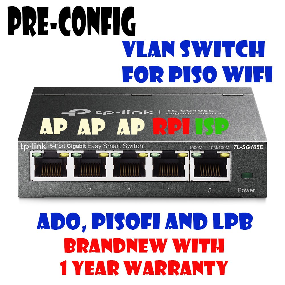 TPLink SG105E Vlan Switch (PreConfigured) Shopee Philippines