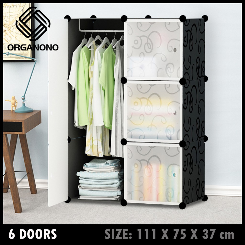 Organono Multipurpose 6 Doors Cubes Diy Clothes Storage Dress