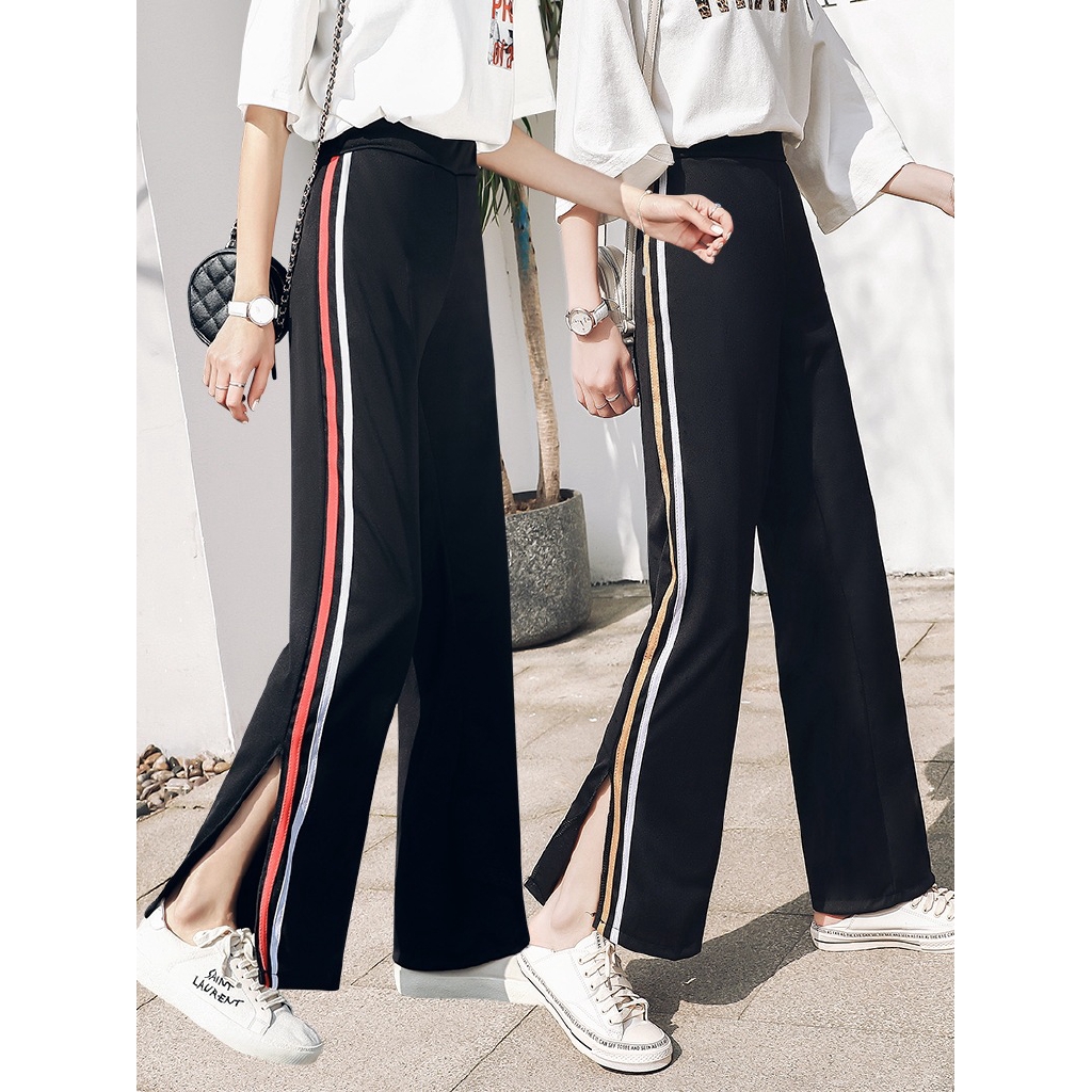 high waisted split pants