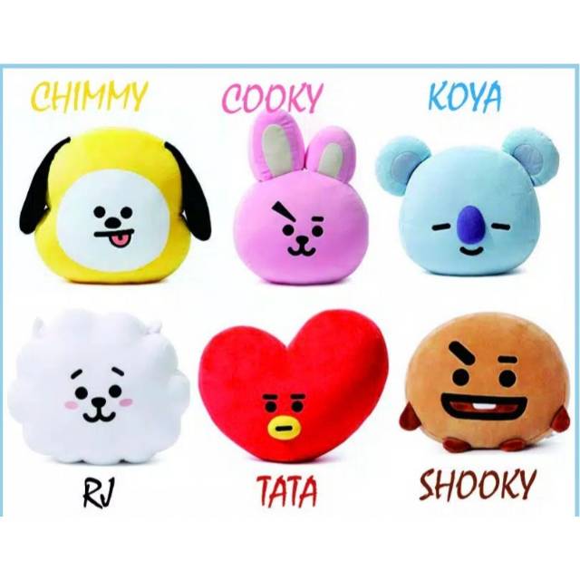 Hyc 8pcs Bundle Pillow Bts Bt21 Cooky Chinmi Tata Rj Mang Van Shopee Philippines