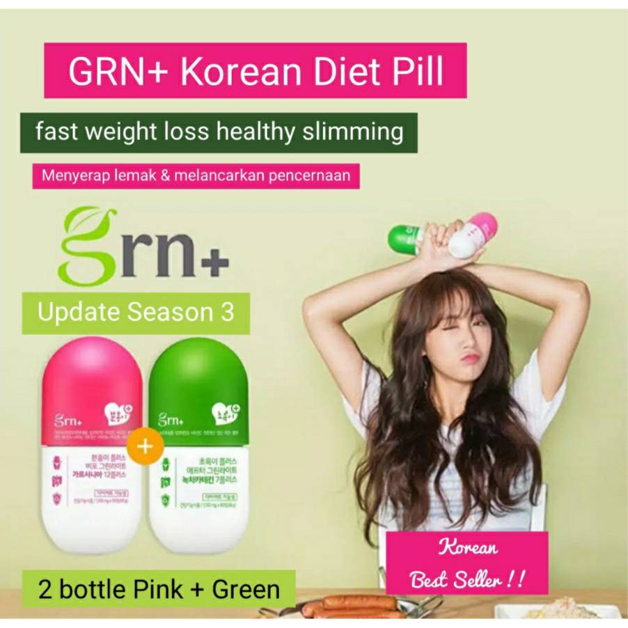 Grn Grn Korean Diet Pill Upgrade Season 3 Season3 Pink Green 2bottle