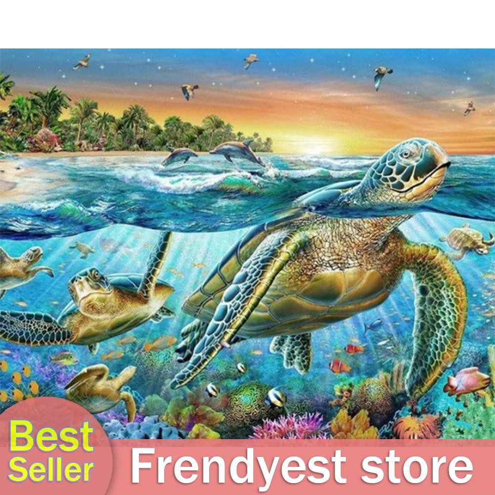 Super Promo F707a Huacan Painting By Numbers Sea Turtle Acrylic Paint By Numbers Kit Diy Wall Art Pictures Home Decor Cicig Co