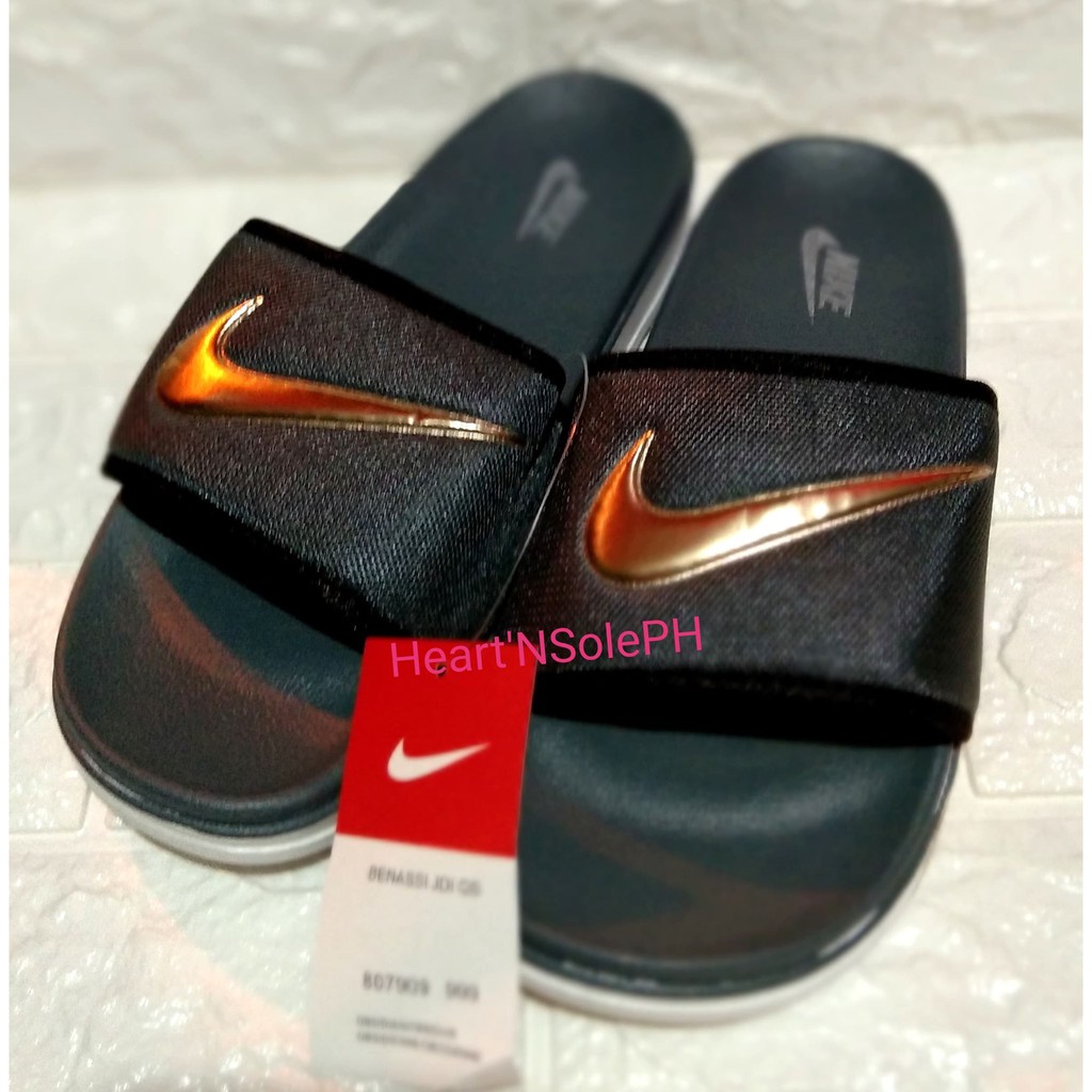 nike slides men gold