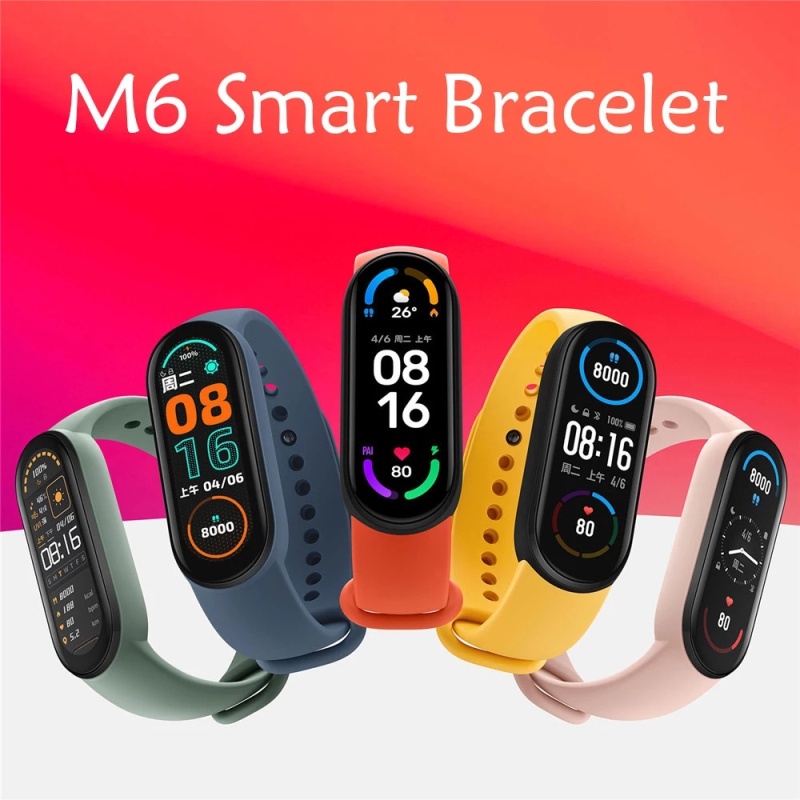 M6 Men Women's Smart Watch Sports Bracelet Bluetooth Smartwatch Heart Rate Fitness Tracking For IOS Android Watches