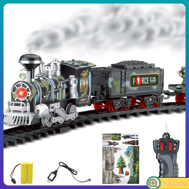 train set with smoke