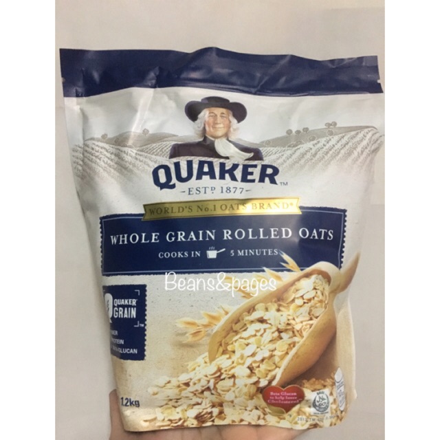Quaker Whole Grain Rolled Oats 1.2kg | Shopee Philippines