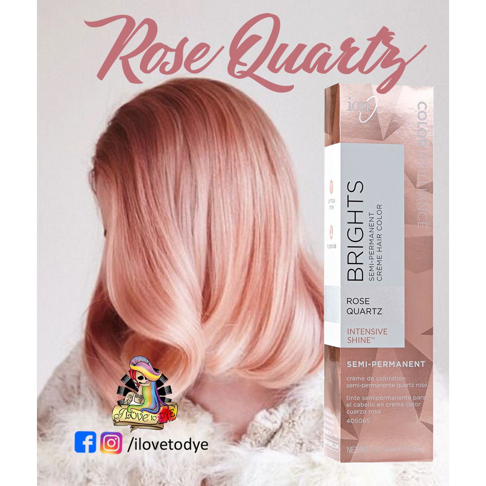 ROSE QUARTZ Ion Color Brilliance Semi Permanent Hair Color - ilovetodye Sho...