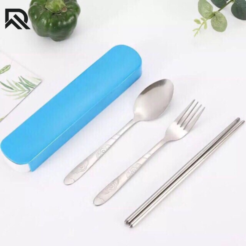 3 in 1 Spoon Fork And Chopsticks Set With Organizer Shopee Philippines