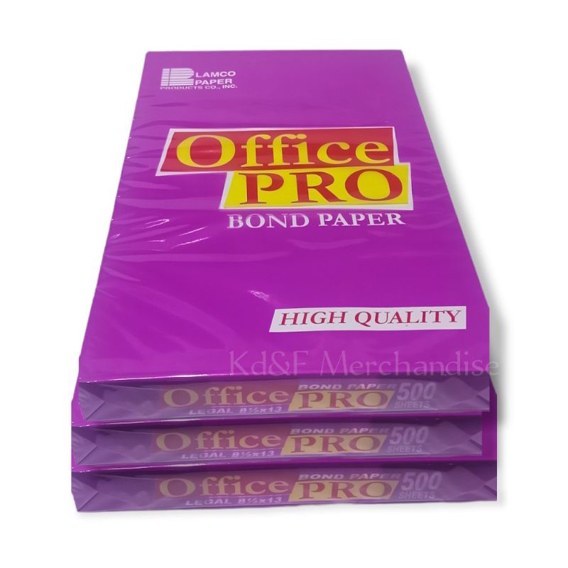 Office PRO/DAICHI Bond Paper (Long/Short) ream Shopee Philippines