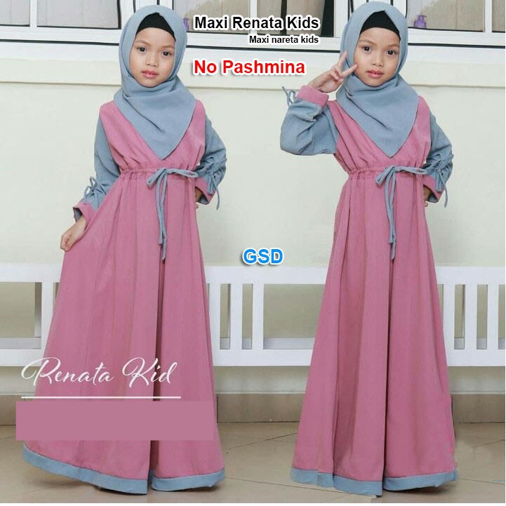 Latest Muslim Children S Clothing Muslim Children S Clothing Muslim Gamis Children Maxi Renata Kids Shopee Philippines