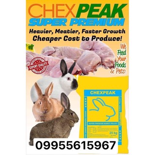 3 kilos repacked( super premium,BREEDER ,MAINTENANCE CHEXERS  rabbit pellet feeds