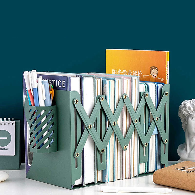 Adjustable Bookend Book Holder Retractable Book Stand Multi