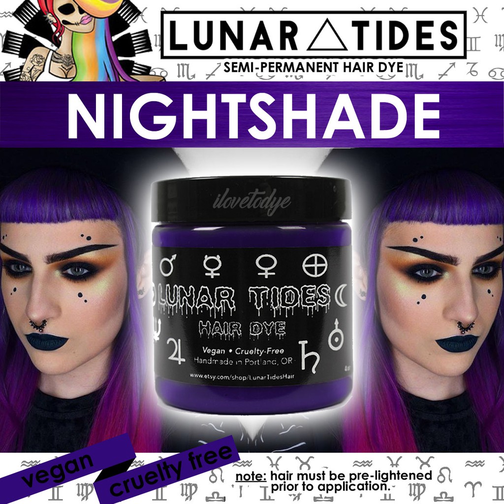 Lunar Tides Nightshade Semi Permanent Purple Hair Dye Shopee