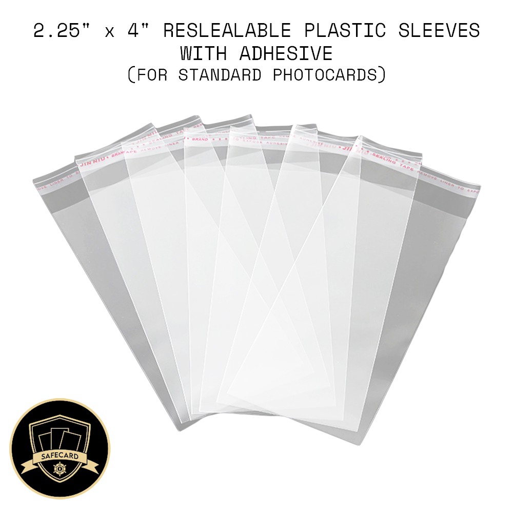 Photocard Plastic Sleeves with Adhesive (2.25 x 4 in) Shopee Philippines