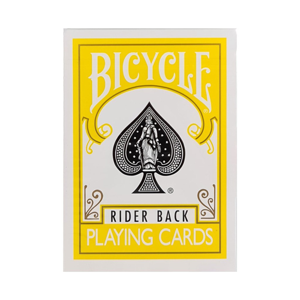 Bicycle Colored Rider Back Yellow Playing Cards 