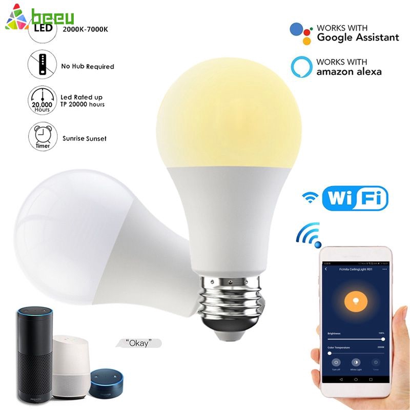 Fcmila Smart Wifi Bulb Dimming Light Bulb 15W Cold&Warm Smart Light