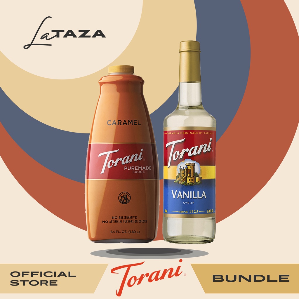 Torani Caramel Sauce (1.89L) & Vanilla Syrup (750ml) Shopee Philippines