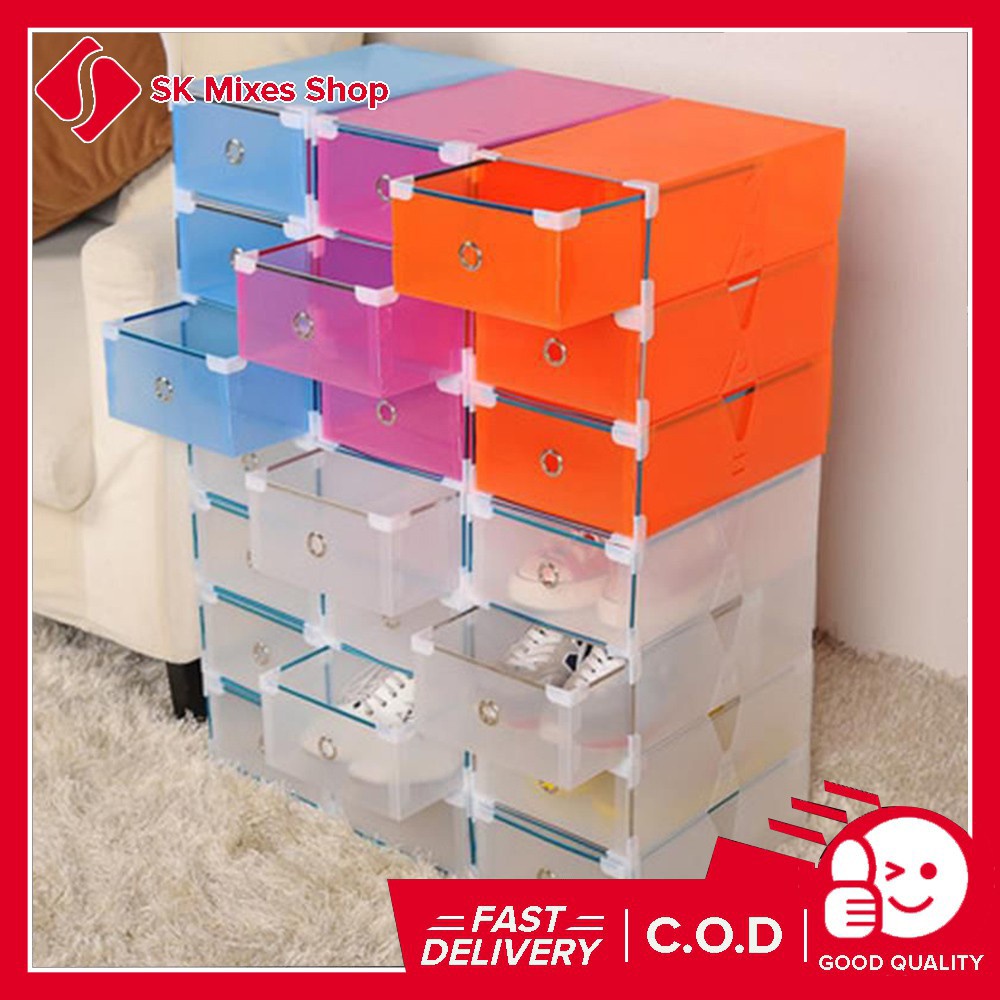 SK Mixes Shop 1Pc Multi Use Plastic Shoe Storage Rack Box Organizer
