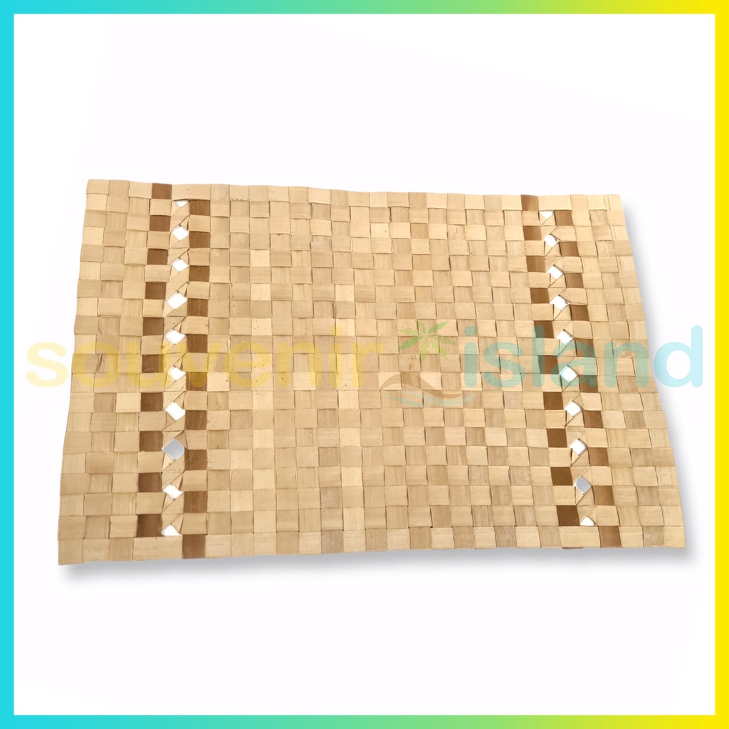 Native Banig Woven Buri Pandan Leaves Placemat Philippine Souvenir