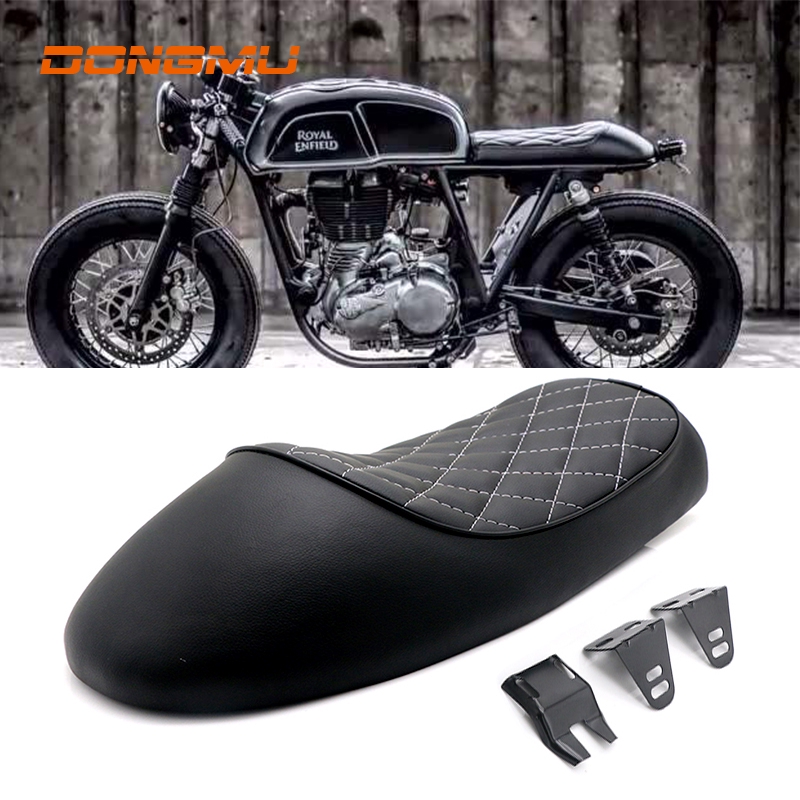 Universal Vintage Motorcycle Hump Cafe Racer Seat Cover For Honda Cbr Black Brown Shopee Philippines