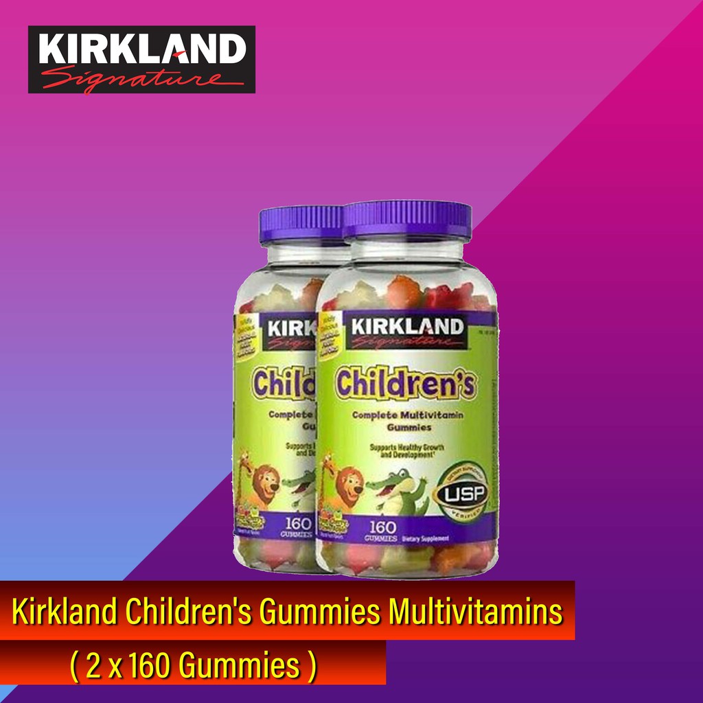Kirkland Children's Gummies Multivitamins ( 2 x 160 GUMMIES ) Shopee