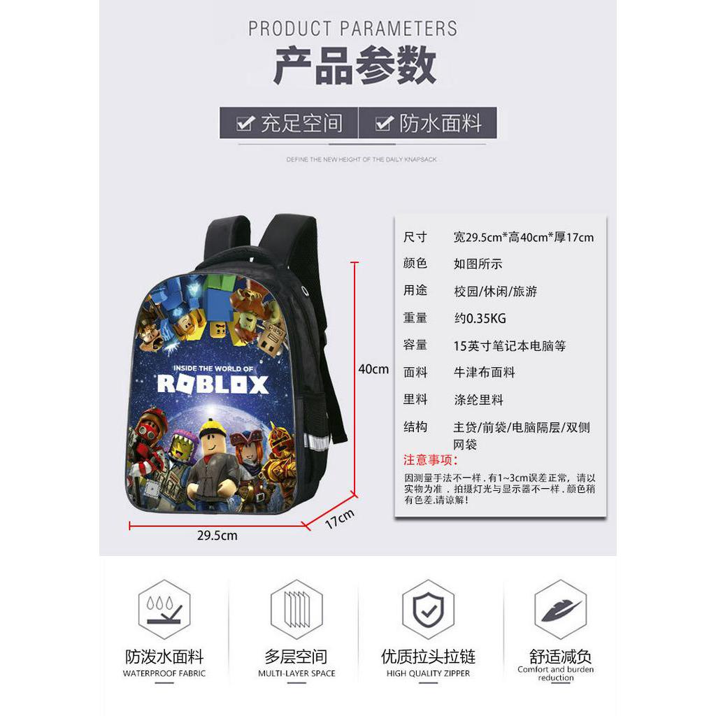 Roblox Student Bag Korean Student Backpack Bag Backpack Cartoon School Bag For Kids Girl Boys
