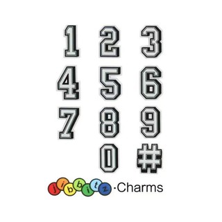 Crocs jibbitz pins Charm Number 0-9 # letter U-Z