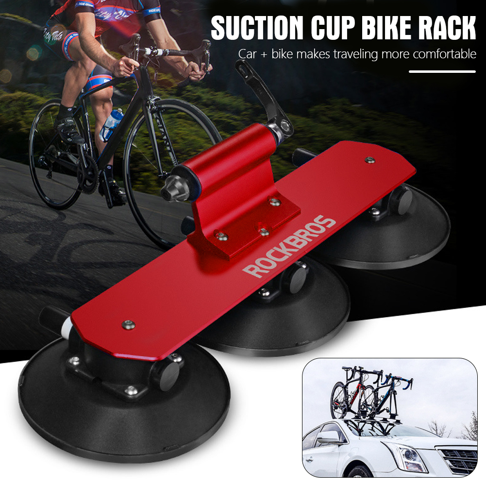 ROCK BROS Suction Cup Bike Rack for Car Roof Top Sucker MTB Road Bike Rack Quick Release