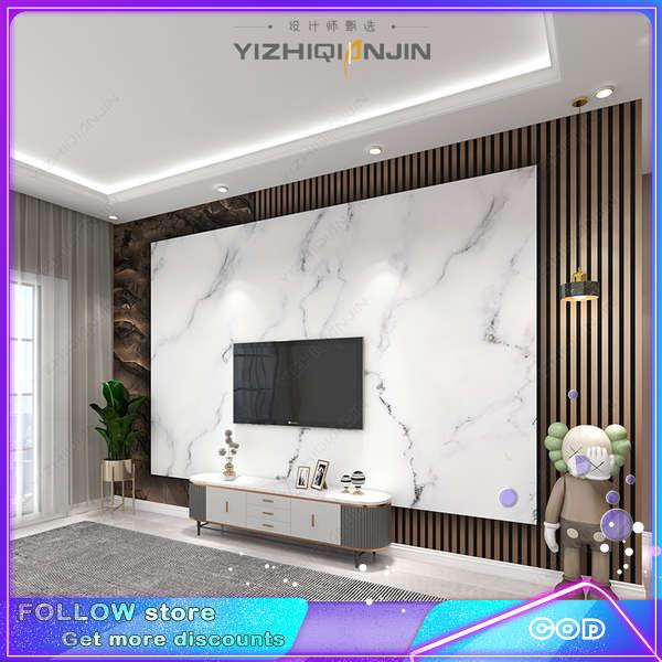 wallpaper Wallpaper living room 2021 new home TV background grill marble  wall painting new Chinese 3 | Shopee Philippines