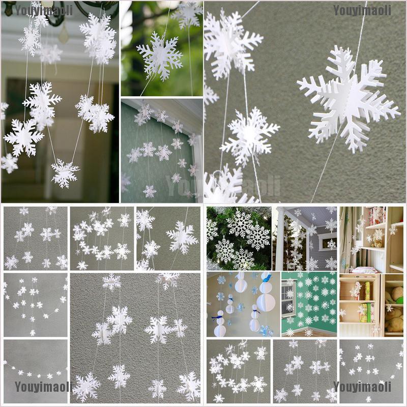 white paper christmas garland