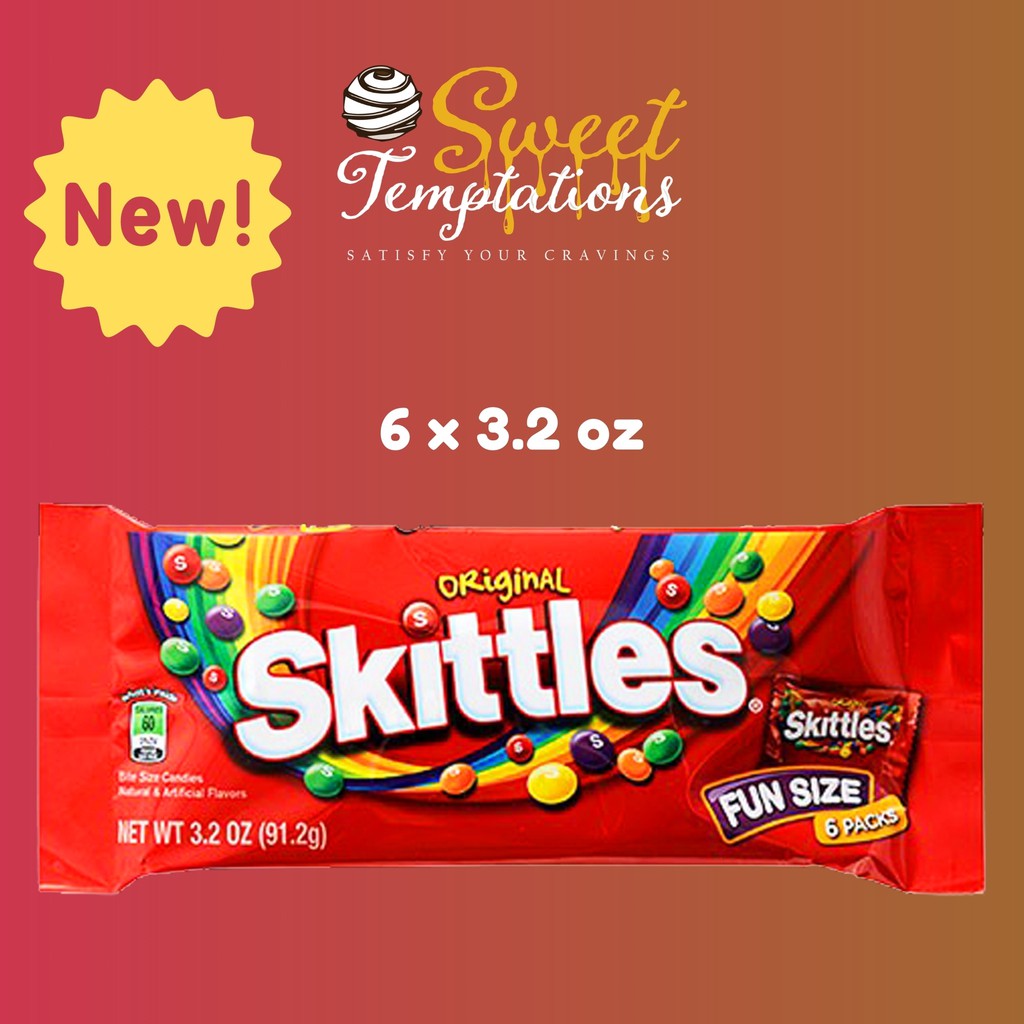 Skittles Original Fun Size Candy 6 X 3 2oz Shopee Philippines